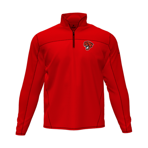 [CUS-DFW-QTRZ-PER-LSL-RED-AS-LOGO1] Quarter Zip Pullover (Adult S, Red, Logo 1)