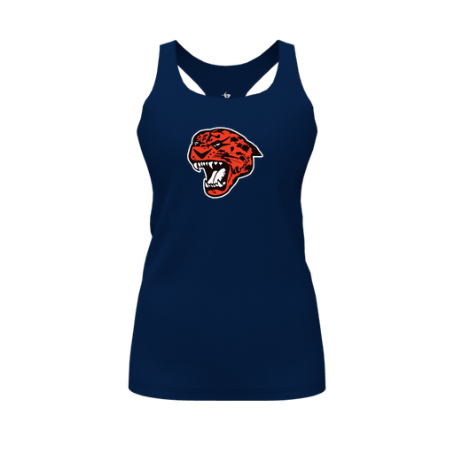 [FT0TRBNV-FYS-LOGO1] Decker Racerback Tank Top (Female Youth S, Navy, Logo 1)