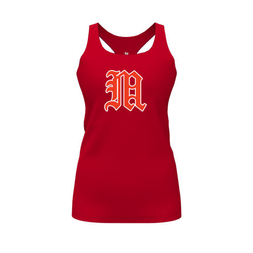 [FT0TRBRD-FYS-LOGO2] Decker Racerback Tank Top (Female Youth S, Red, Logo 2)