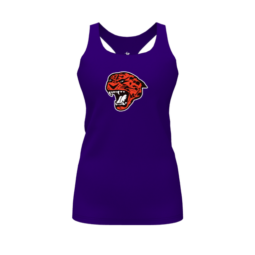 [FT0TRBPP-FYS-LOGO1] Decker Racerback Tank Top (Female Youth S, Purple, Logo 1)