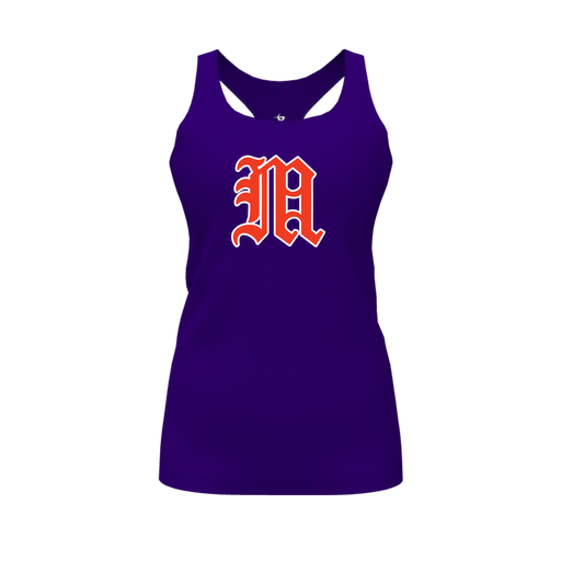 [FT0TRBPP-FYS-LOGO2] Decker Racerback Tank Top (Female Youth S, Purple, Logo 2)