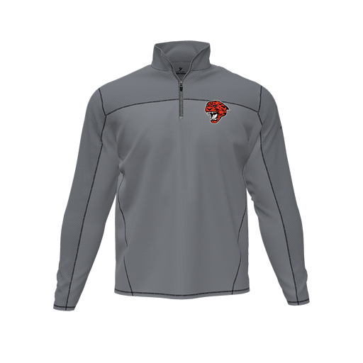 [CUS-DFW-QTRZ-PER-LSL-GRY-AS-LOGO1] Quarter Zip Pullover (Adult S, Gray, Logo 1)