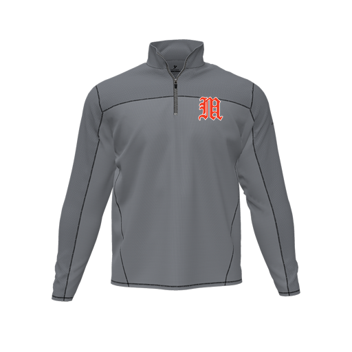 [CUS-DFW-QTRZ-PER-LSL-GRY-AS-LOGO2] Quarter Zip Pullover (Adult S, Gray, Logo 2)