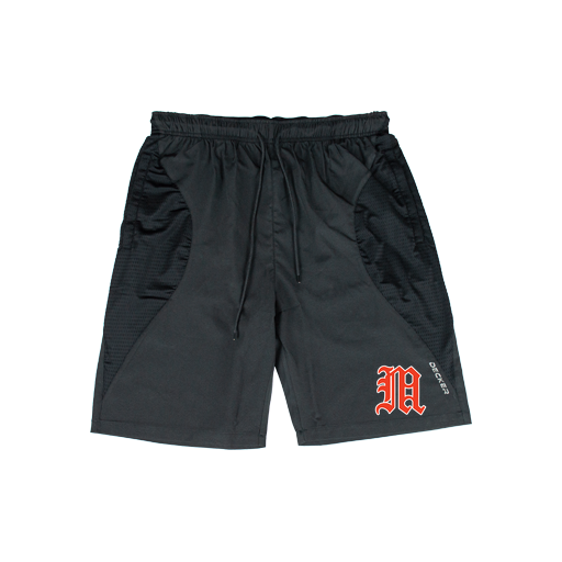 [CUS-DFW-SHOR-PER-CRV-BLK-YXXS-LOGO2] Shorts (Curve Shorts) (Youth XXS, Black, Logo 2)