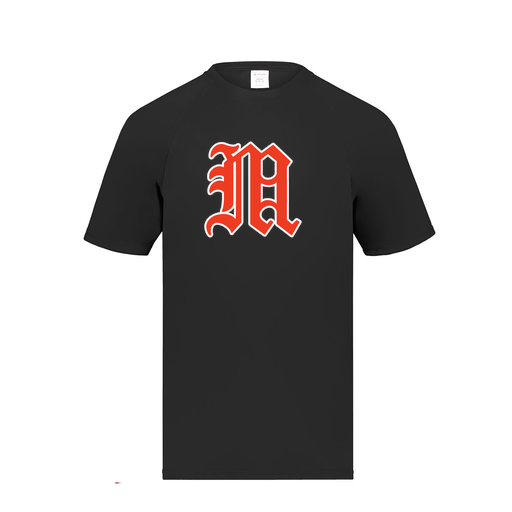 [2791.080.S-LOGO2] Youth Smooth Sport T-Shirt (Youth S, Black, Logo 2)