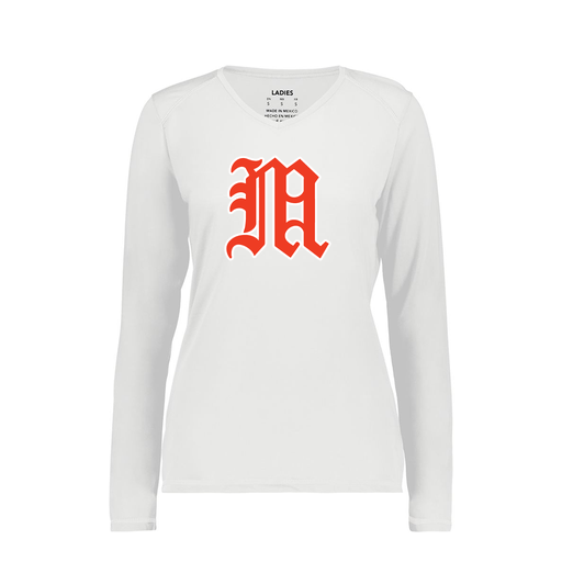 [6847.005.XS-LOGO2] Women's SoftTouch Long Sleeve (Female Adult XS, White, Logo 2)