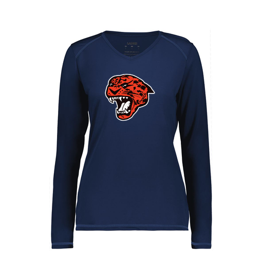 [6847.065.XS-LOGO1] Women's SoftTouch Long Sleeve (Female Adult XS, Navy, Logo 1)