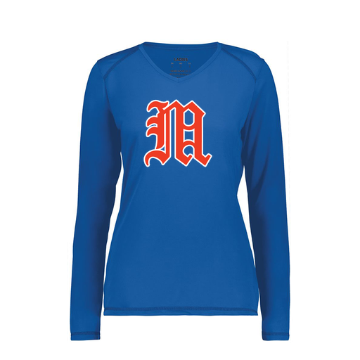 [6847.060.XS-LOGO2] Women's SoftTouch Long Sleeve (Female Adult XS, Royal, Logo 2)