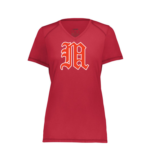 [6844.083.XS-LOGO2] Women's SoftTouch Short Sleeve (Female Adult XS, Red, Logo 2)