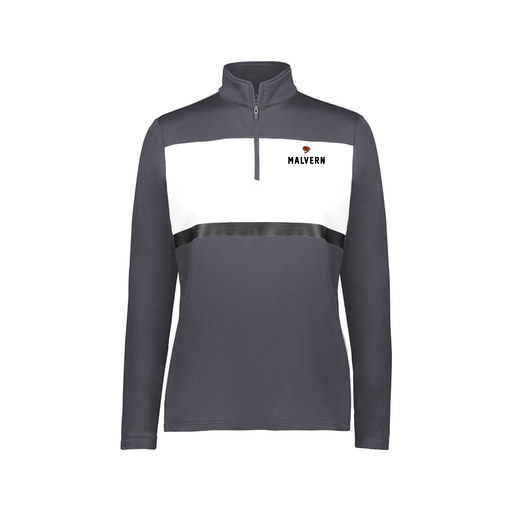 [222791.F52.XS-LOGO3] Ladies Bold 1/4 Zip Pullover (Female Adult XS, Gray, Logo 3)