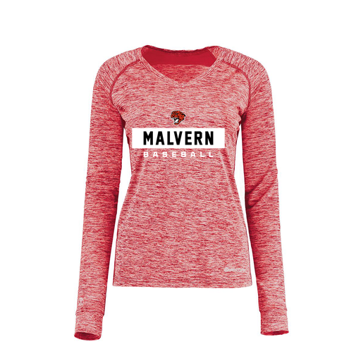 [222770.T20.XS-LOGO3] Ladies Electric Long Sleeve Shirt (Female Adult XS, Red, Logo 3)