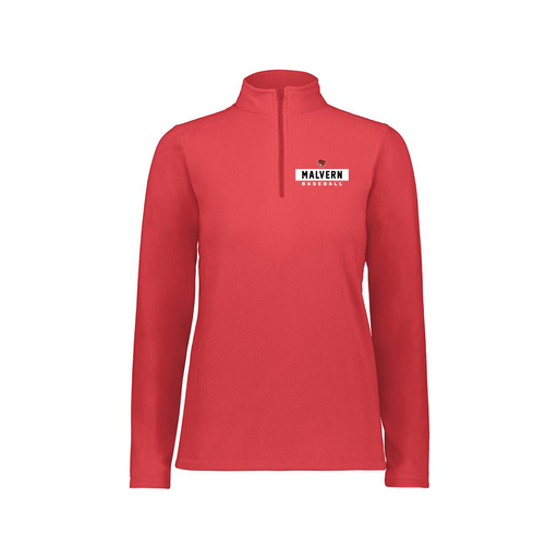 [6864.083.XS-LOGO3] Ladies MicroFleece 1/4 Zip Pullover (Female Adult XS, Red, Logo 3)