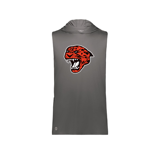 [222590.98D.XS-LOGO1] Men's CoolDry Sleeveless Hoodie (Adult XS, Gray, Logo 1)