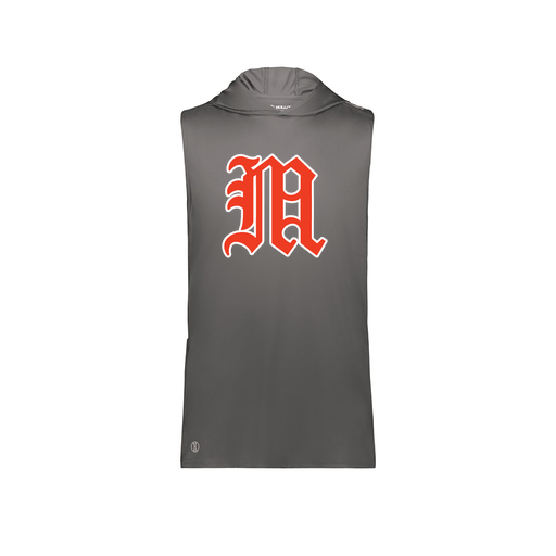 [222590.98D.XS-LOGO2] Men's CoolDry Sleeveless Hoodie (Adult XS, Gray, Logo 2)