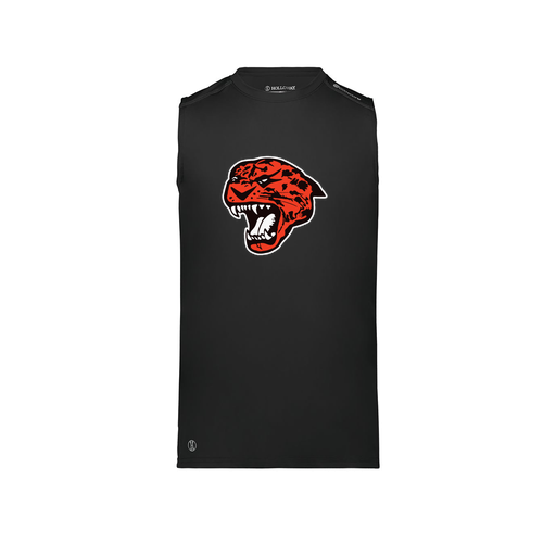 [222593.080.S-LOGO1] Men's CoolDry TankTop (Adult S, Black, Logo 1)