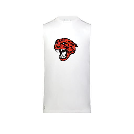 [222593.005.S-LOGO1] Men's CoolDry TankTop (Adult S, White, Logo 1)