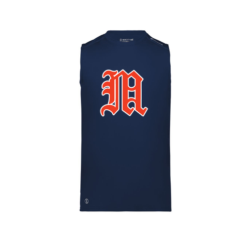 [222593.065.S-LOGO2] Men's CoolDry TankTop (Adult S, Navy, Logo 2)