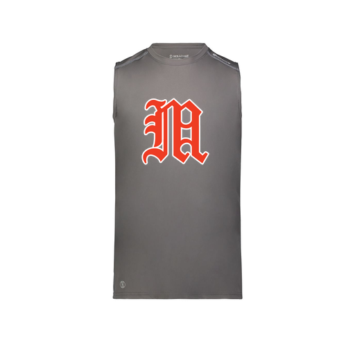 [222593.98D.S-LOGO2] Men's CoolDry TankTop (Adult S, Gray, Logo 2)