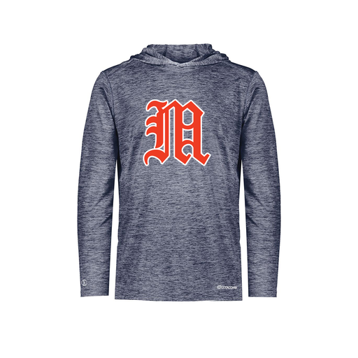 [FOLHCGNV-AS-LOGO2] Decker Men's Charge Hoodie (Adult S, Navy, Logo 2)