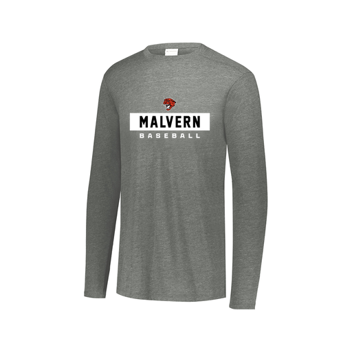 [FTLCUBGY-AXS-LOGO3] Decker Men's Tri-Blend T-Shirt - Long Sleeve (Adult XS, Gray, Logo 3)