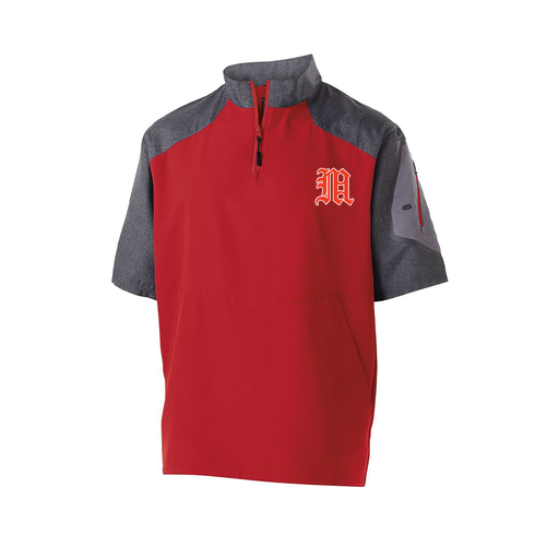 [229545.H01.XS-LOGO2] Men's Raider SS Pullover (Adult XS, Red, Logo 2)