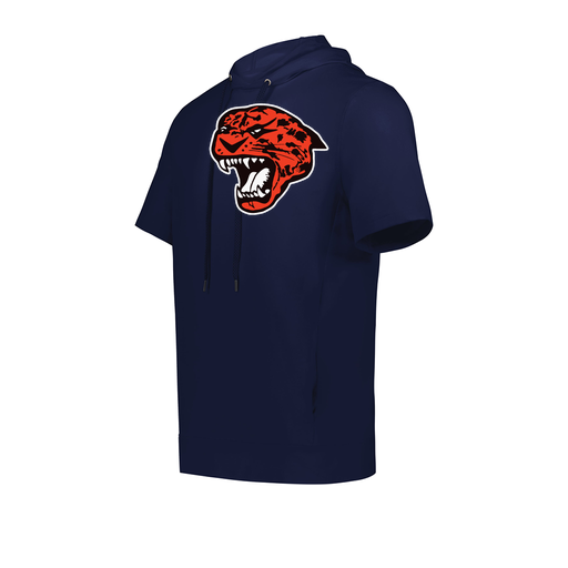 [222505.065.S-LOGO1] Men's Venturs Soft Knit Short Sleeve Hoodie (Adult S, Navy, Logo 1)