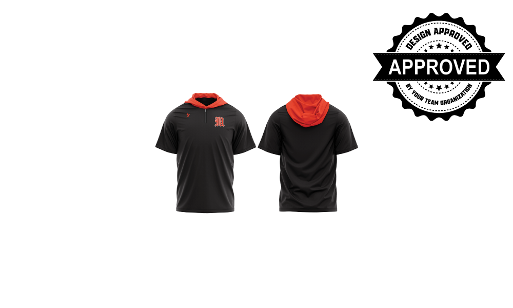 Malvern Baseball - Black SSL 1/4 Zip (W/Hood)